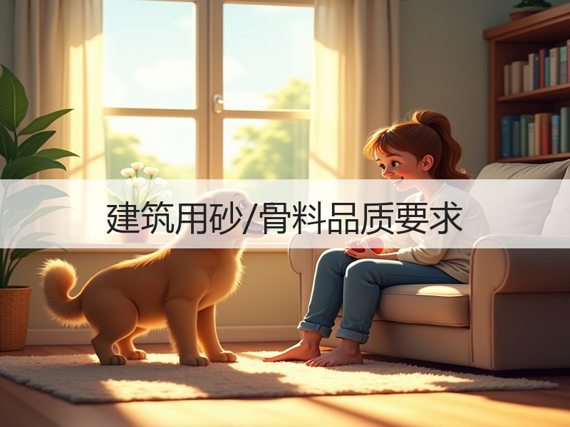 建筑用砂/骨料品质要求 建筑用砂/骨料品质要求