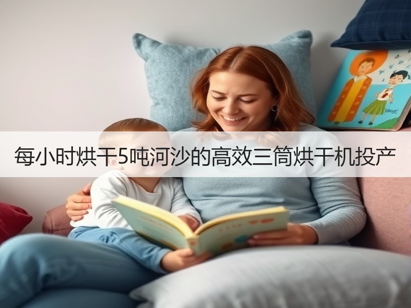 每小时烘干5吨河沙的高效三筒烘干机投产