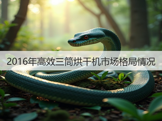 2016年高效三筒烘干机市场格局情况(图1)
