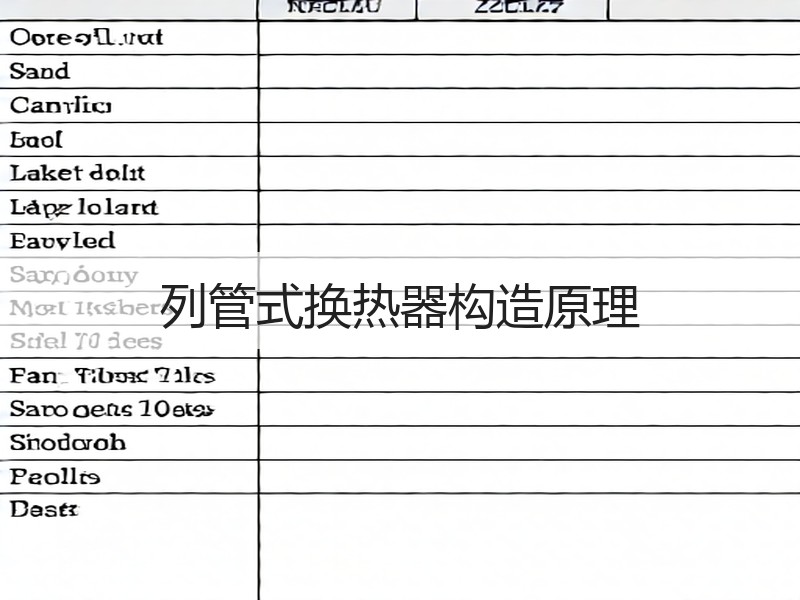 列管式换热器构造原理