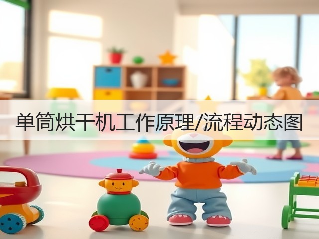 单筒烘干机工作原理/流程动态图(图1)