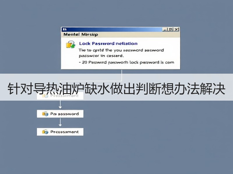 针对导热油炉缺水做出判断想办法解决